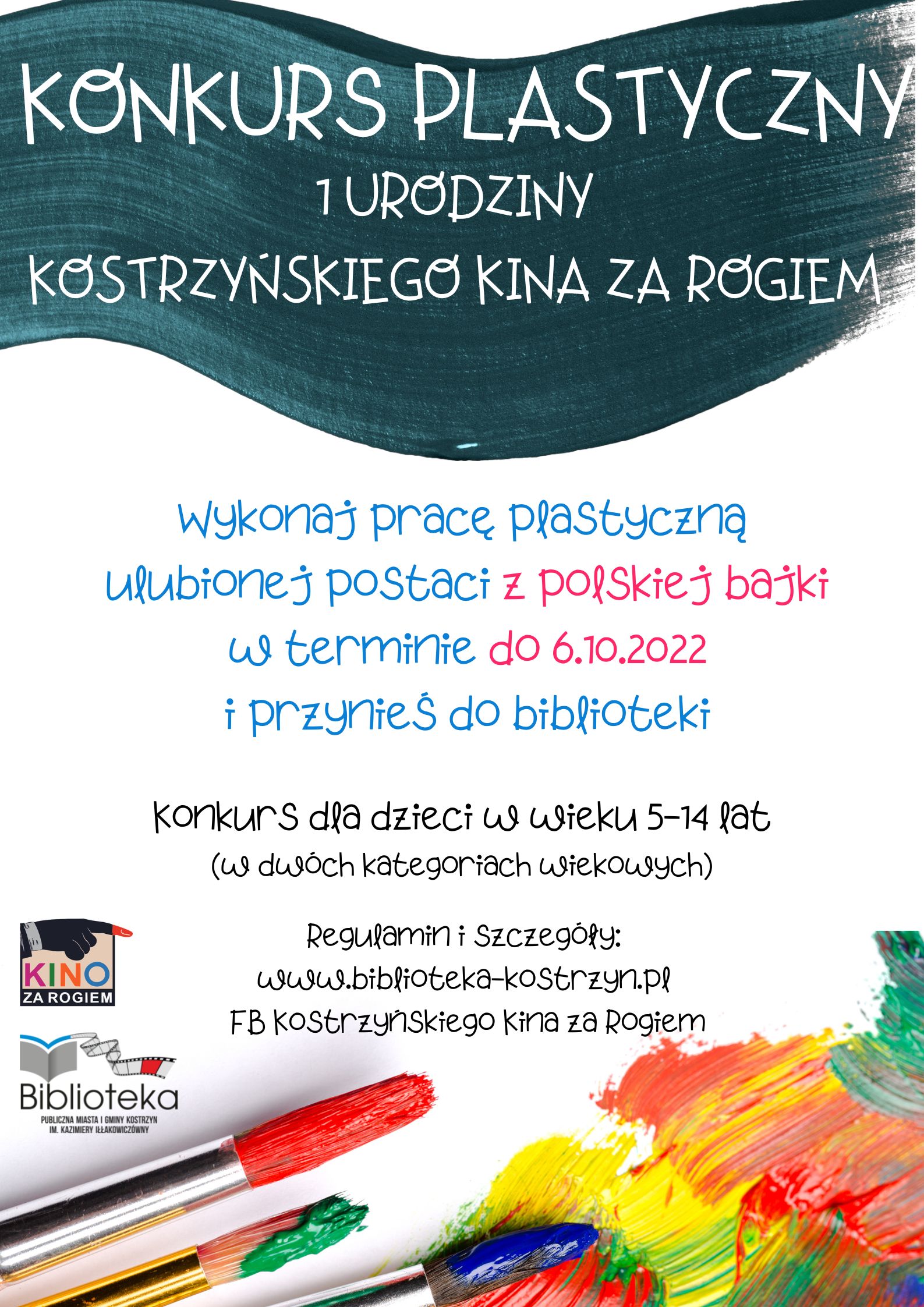 plakat promujący konkurs plastyczny na postać z polskiej bajki