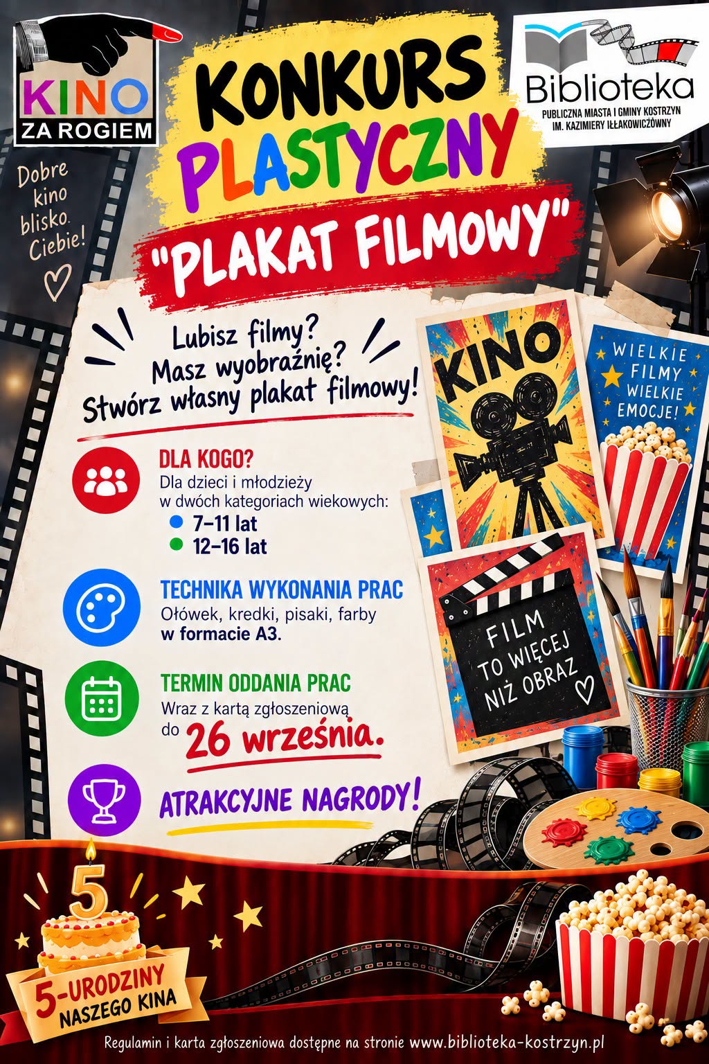 KONKURS PLASTYCZNY Z OKAZJI 5. URODZIN KINA